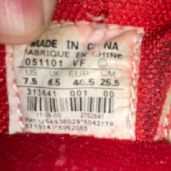 INVISIBLE RED AIR FORCE 1 NIKE SNEAKERS sz 7.5 JG1 main image 8